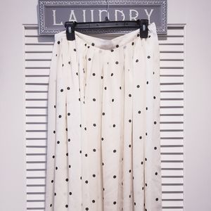 Vintage Cream + Black Polka Dot Skirt